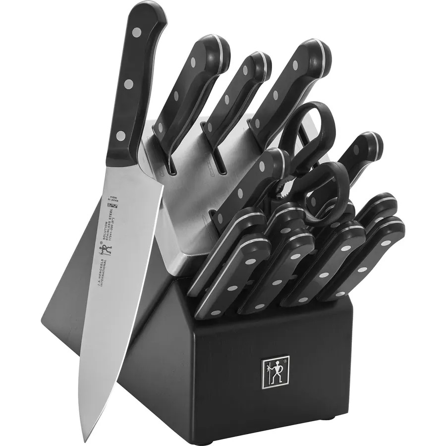 Henckels Solution 20 pc Self Sharpening Knife Block Set, German Engineered