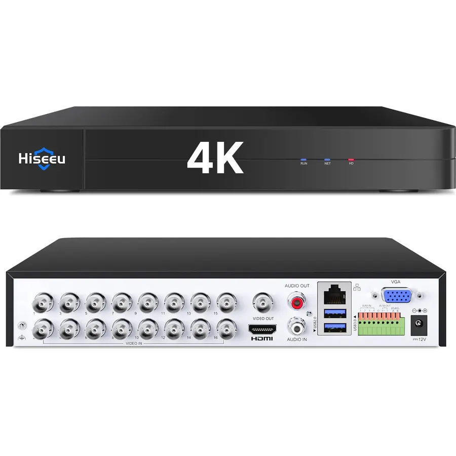 Hiseeu 16 Channel 4K Security DVR 8MP Digital Video Recorder