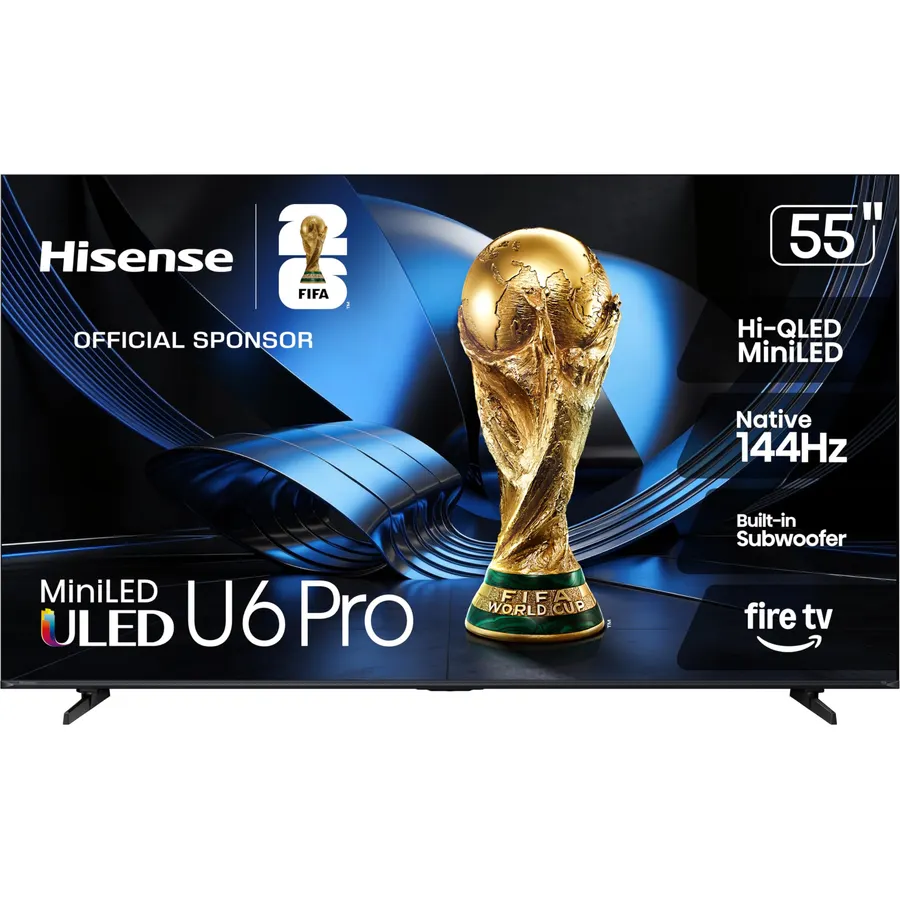 Hisense 75" U6 Pro Series Mini‑LED ULED 4K UHD HDR Gaming AI Smart Fire TV (75U6SF Pro, 2026 New) – Hi-QLED, Native 144Hz, Motion Rate 480, Dolby Vision IQ · Atmos, HDR10+, Glare-Free, Alexa+