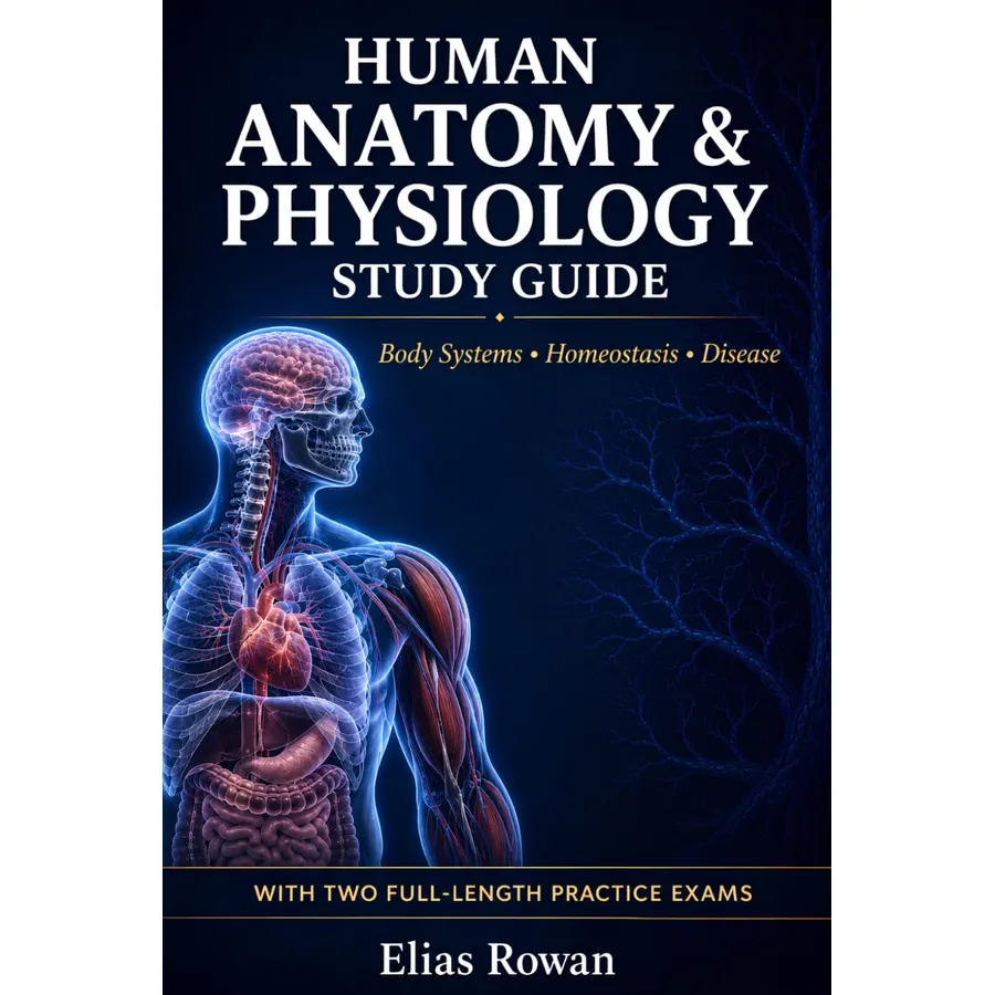Human Anatomy & Physiology Study Guide: Complete Anatomy & Physiology Review for High School, AP & College | Body Systems, Homeostasis, Disease + 2 Full-Length Practice Exams (Biology Mastery Series)