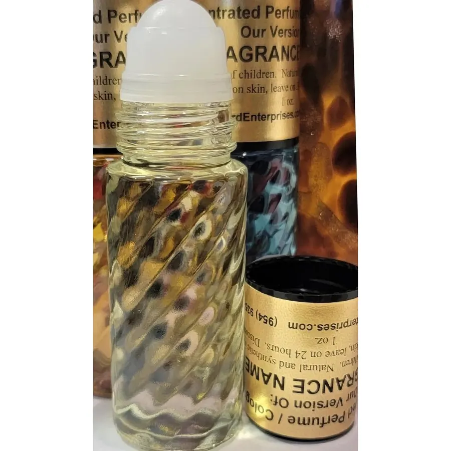 HYWD Enterprises Cologne Oil Comparable to HERR..ERA for Men, Fragrance Rendition, Eau de Parfum, 1 oz. (30ml) Swirly Glass Roll on