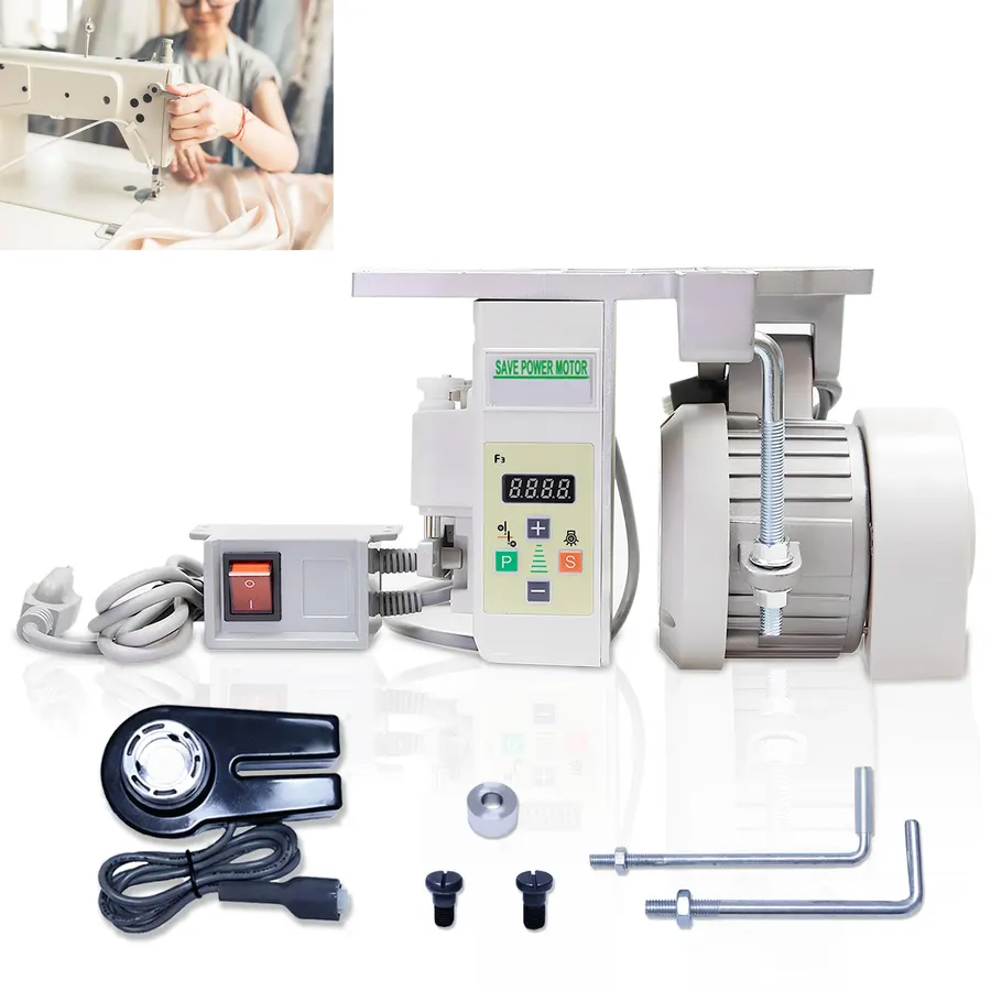 Industrial Sewing Machine Motor, Sewing Machine Servo Motor, AC110V 750W 1HP, 200-6000 RPM, Run CW and CCW, Energy-Saving Mute, with Instruction Manual