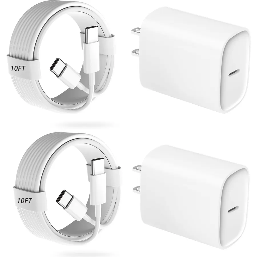 iPhone 18 17 16 Pro Max Charger Fast Charging, 20W iPhone Duo USB C Charger