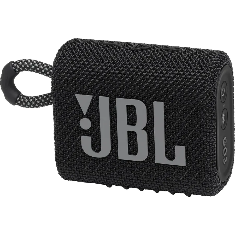 JBL Go 3 - Portable Mini Bluetooth Speaker, big audio and punchy bass, IP67 waterproof and dustproof, 5 hours of playtime, speaker for home, outdoor and travel (Black)