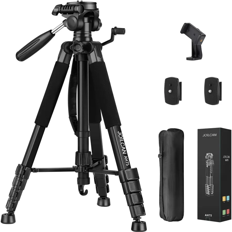 JOILCAN 74" Tripod for Camera Phone Video Recording Photography