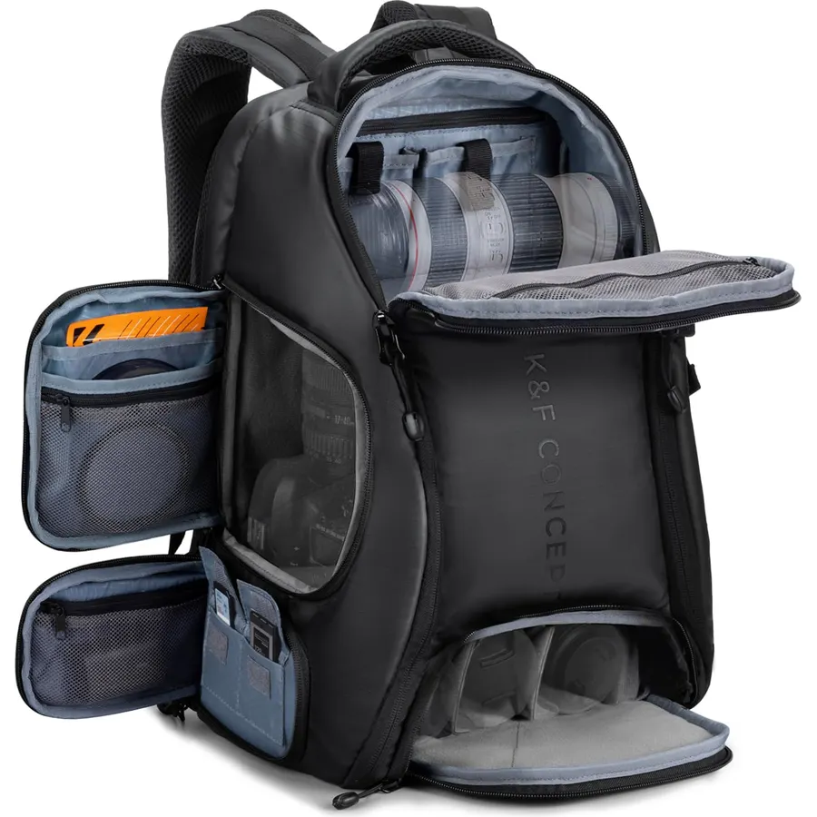 K&F CONCEPT Camera Backpack,25L Large Capacity Camera Bag for Photographers