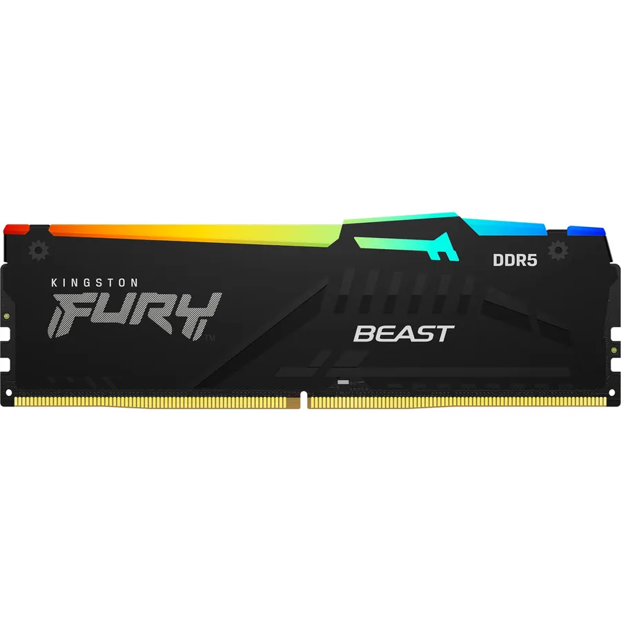 Kingston FURY Beast RGB 128GB (2x64GB) 5600MT/s DDR5 CL36 Desktop Memory | AMD EXPO | KF556C36BBEAK2-128