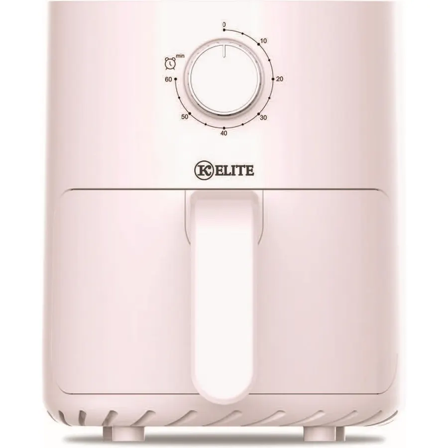 Kitchen Elite Mechanical Air Fryer with Manual Knob Timer, Pink, 2.2 Qt