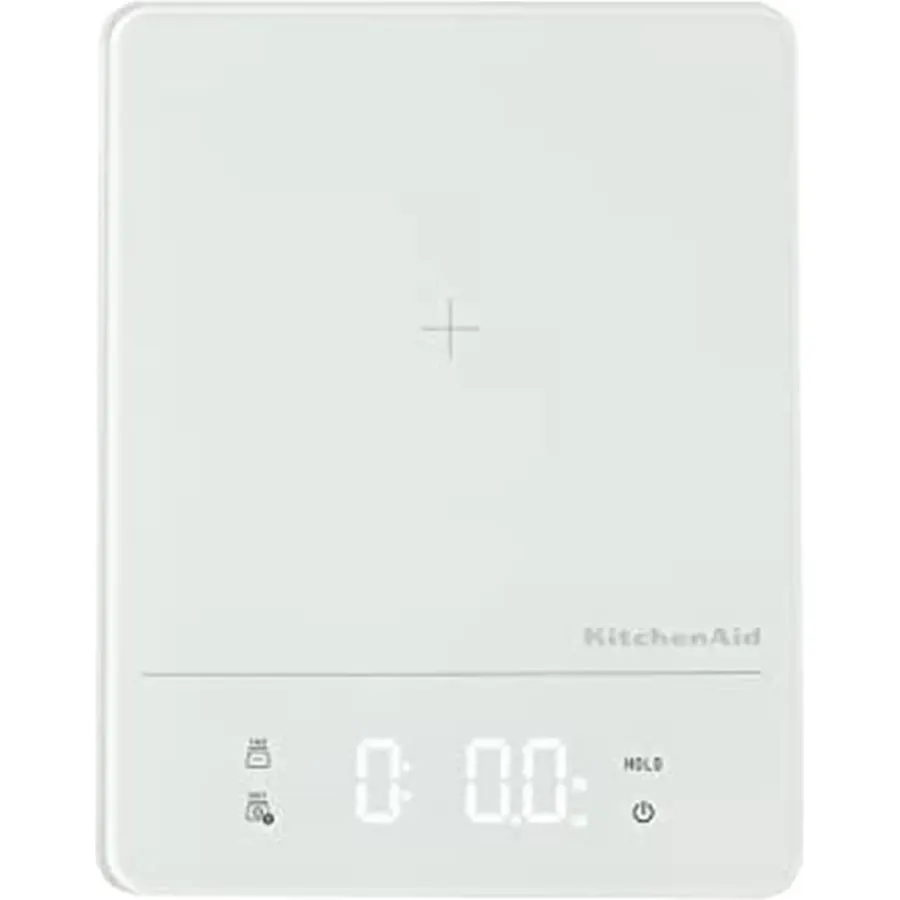KitchenAid KQ913 Digital Waterproof (IPx7) Kitchen and Food Scale, LED readout, 11 Pound Max Capacity, White