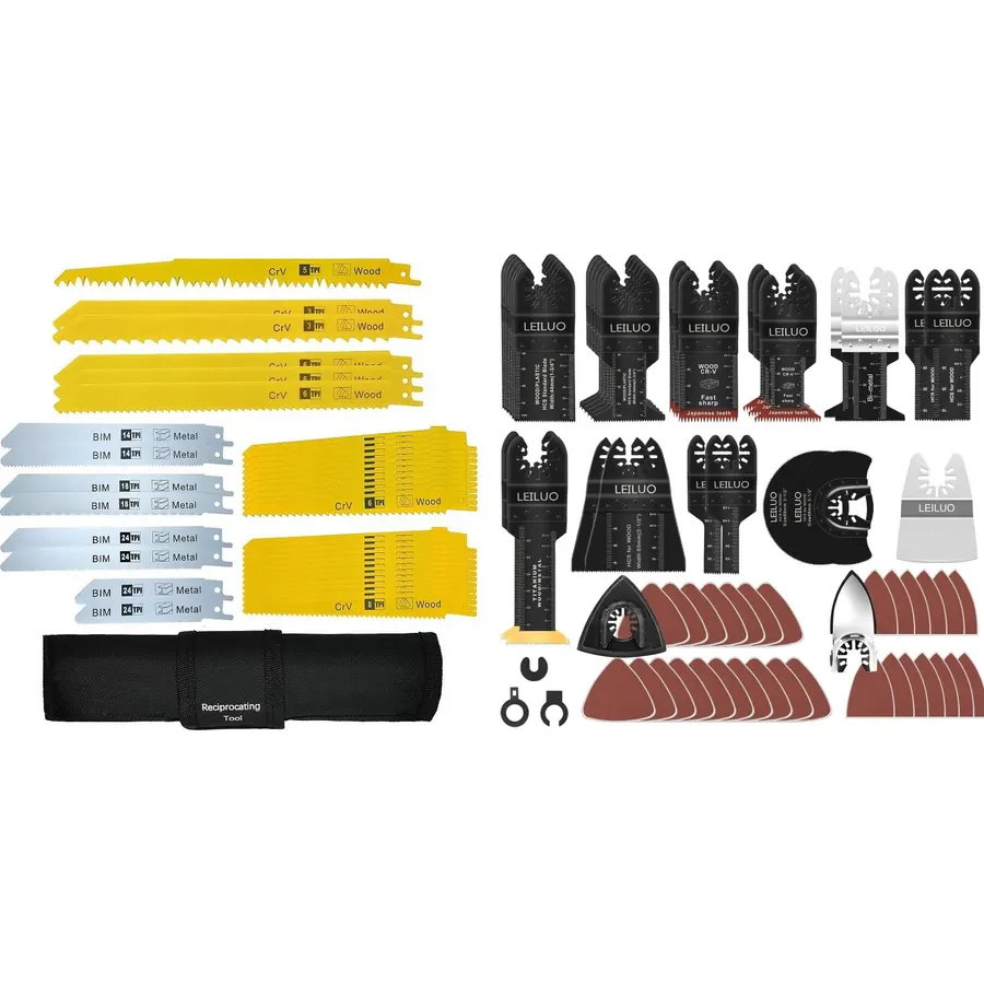 LEILUO 36PCS Reciprocating Saw Blades 116PCS Oscillating Tool Blades