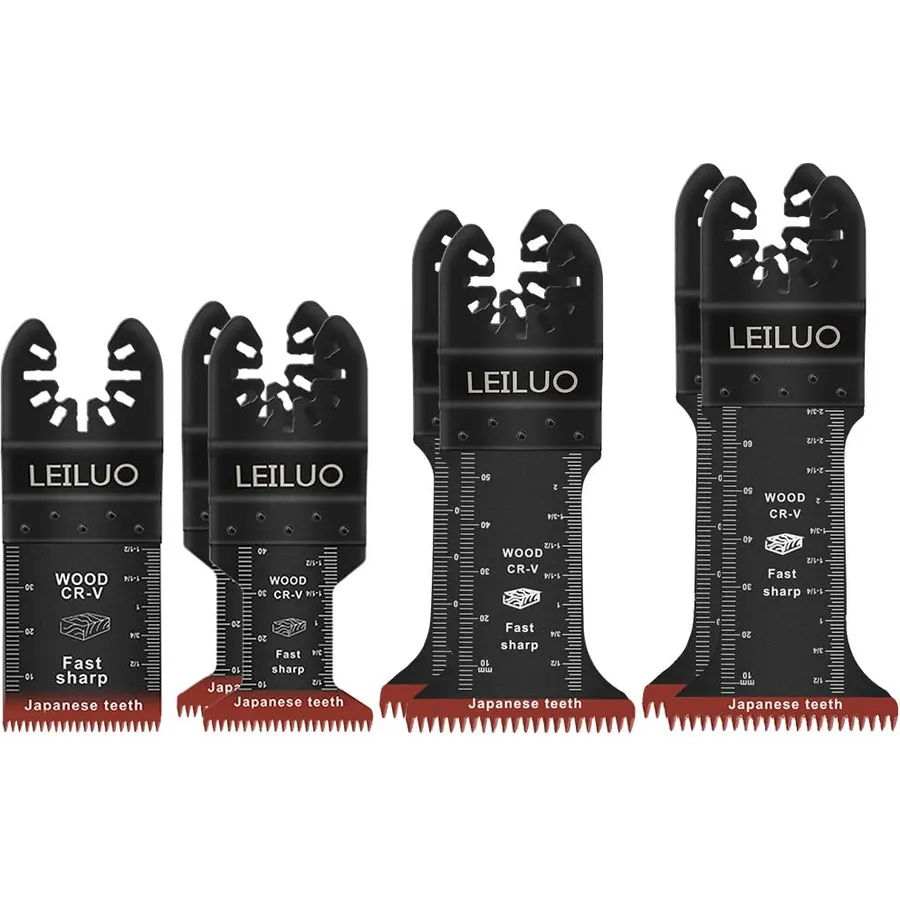 LEILUO 7Pcs Oscillating Tool Blades Wood, Japanese Teeth Multitool Blades