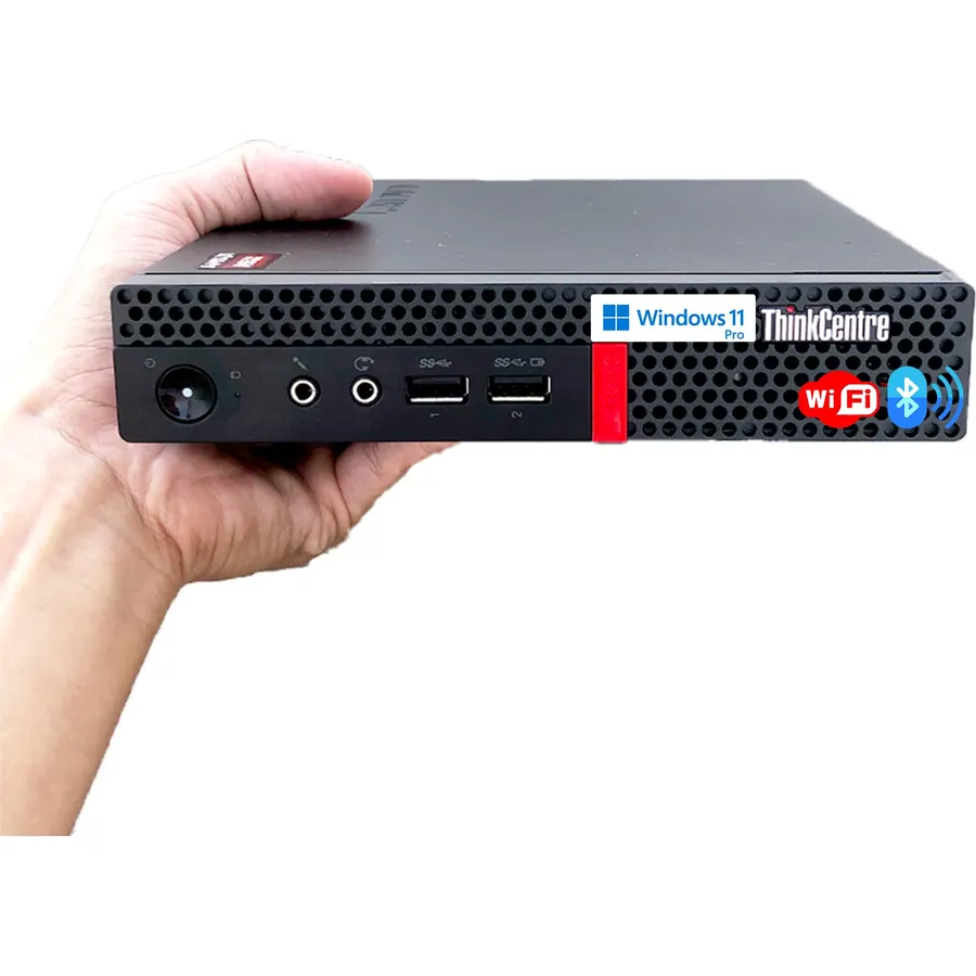 Lenovo Business Mini Desktop PC, AMD Processor, 8GB RAM, 128GB SSD, Dual Display Support, Wi-Fi, Bluetooth, USB & Ethernet Port, Windows 11 Pro, Compact, Quiet, and Space-Saving, w/Keyboard & Mouse