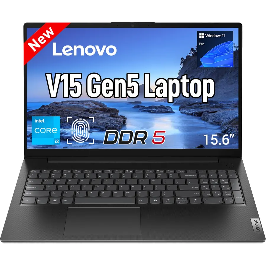 Lenovo V15 Gen 5 15.6" Business & Student Laptop, 16GB DDR5 RAM, 512GB SSD