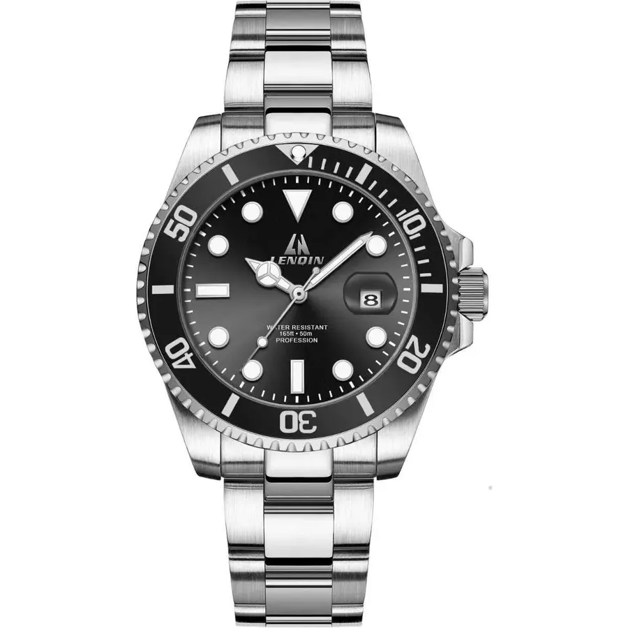LN LENQIN Mens Watches Stainless Steel Waterproof Watch for Men