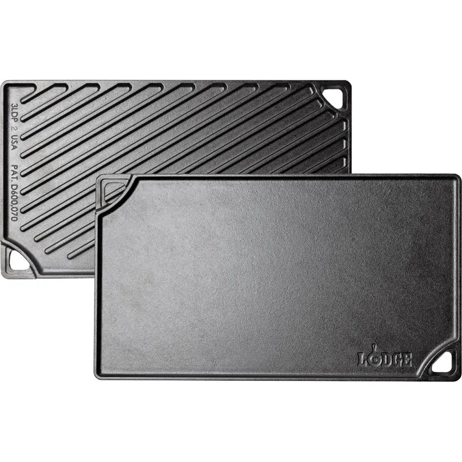 Lodge Reversible Cast Iron Grill/Griddle Pan, 16.75 x 9.5 Inches