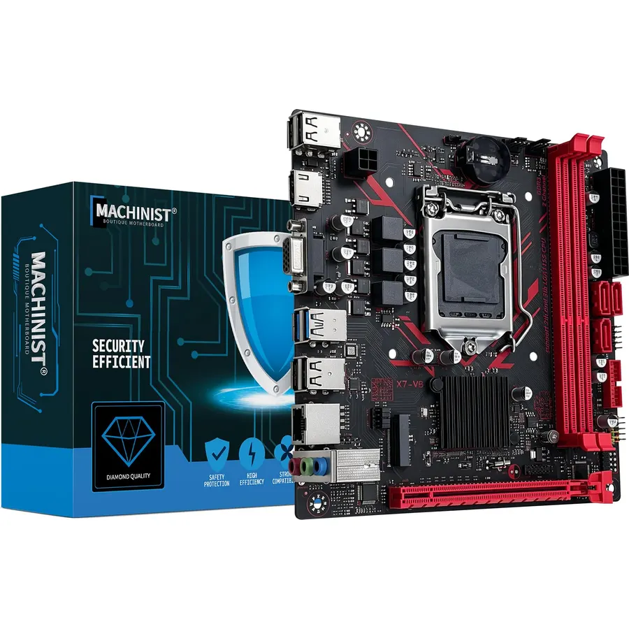 MACHINIST B75 LGA 1155 Motherboard, Support Intel 2nd/3rd Gen Core i3,i5,i7/Xeon E3 12xx Series Processors, (DDR3 Slots, NVME/NGFF M.2, SATA 6Gb/s, USB 3.0, Gigabit LAN) PC Computer Gaming Mainboard