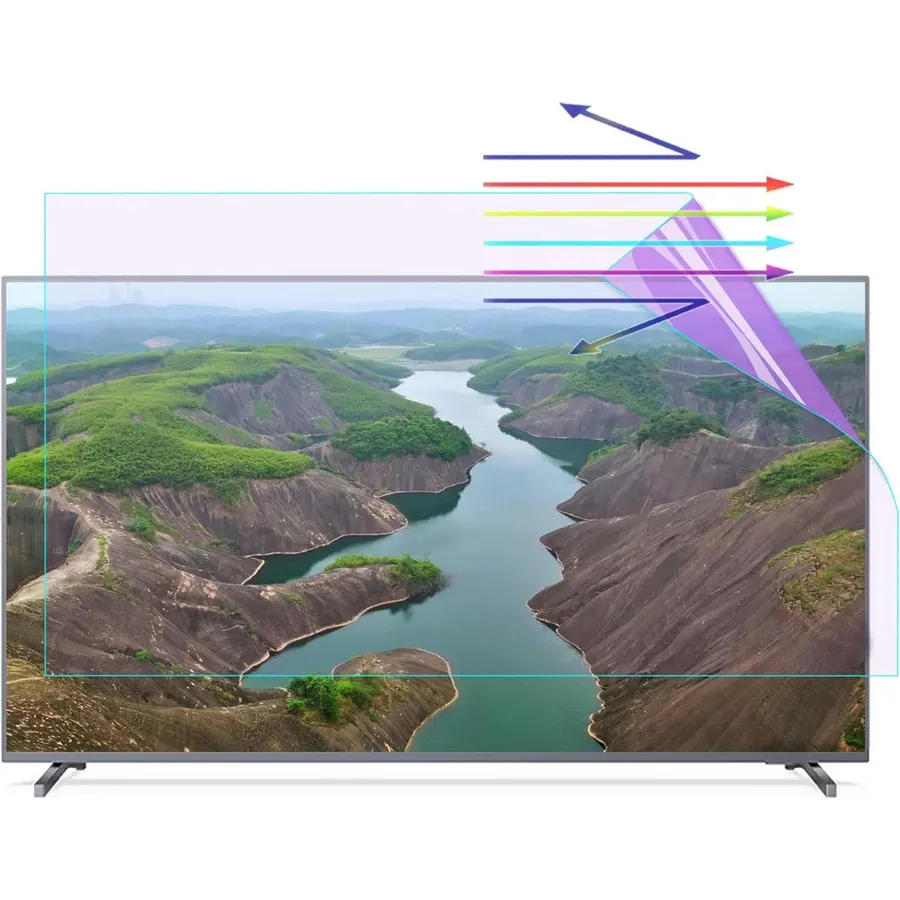 50 Inch Anti Glare Tv Screen Protector Film Tv Anti-Reflection Anti Blue Light Frosted Film, Relieve Eye Strain for LCD, Led, 4K OLED QLED HDTV