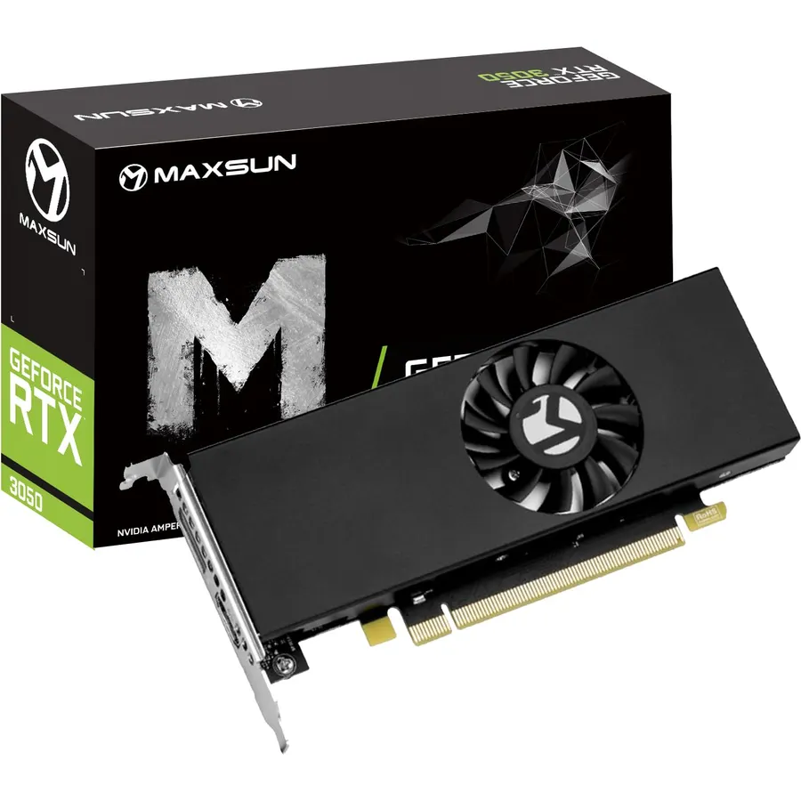 maxsun GeForce RTX 3050 6GB Graphics Cards GDDR6 Video Graphics Card GPU for Gaming PC Mini Small Form Factor SSF Slim Low Profile Design PCI Express 4.0, HDMI 2.1, DisplayPort 1.4a