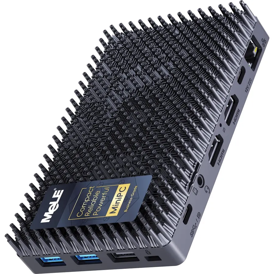 MeLE Quieter4C N150 Fanless Mini PC with Win-11-Pro 16GB RAM DDR4 512GB SSD