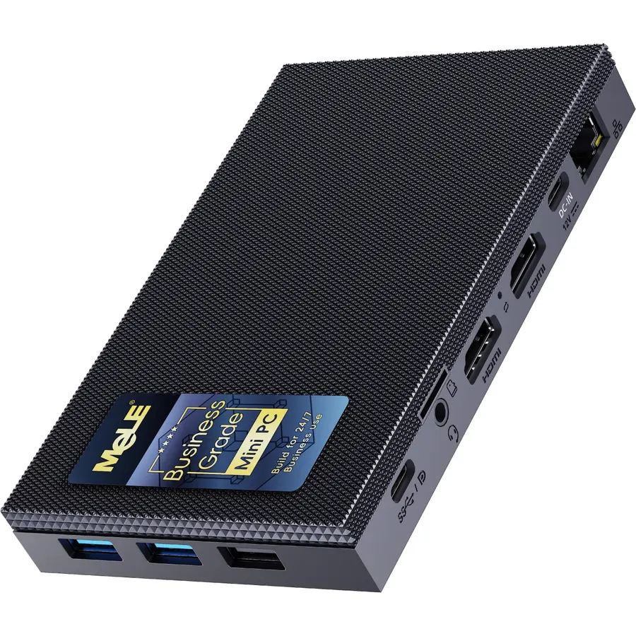 MeLE Mini PC Quieter 4C, N100 Fanless Mini PC 16GB RAM 512GB Storage