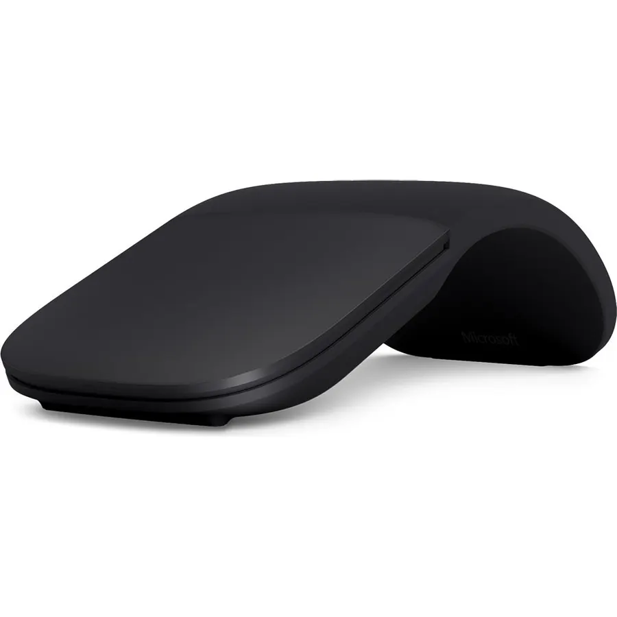 Microsoft Arc Mouse - Black. Sleek,Ergonomic design, Ultra slim and lightweight, Bluetooth Mouse for PC/Laptop,Desktop works with Windows/Mac computers