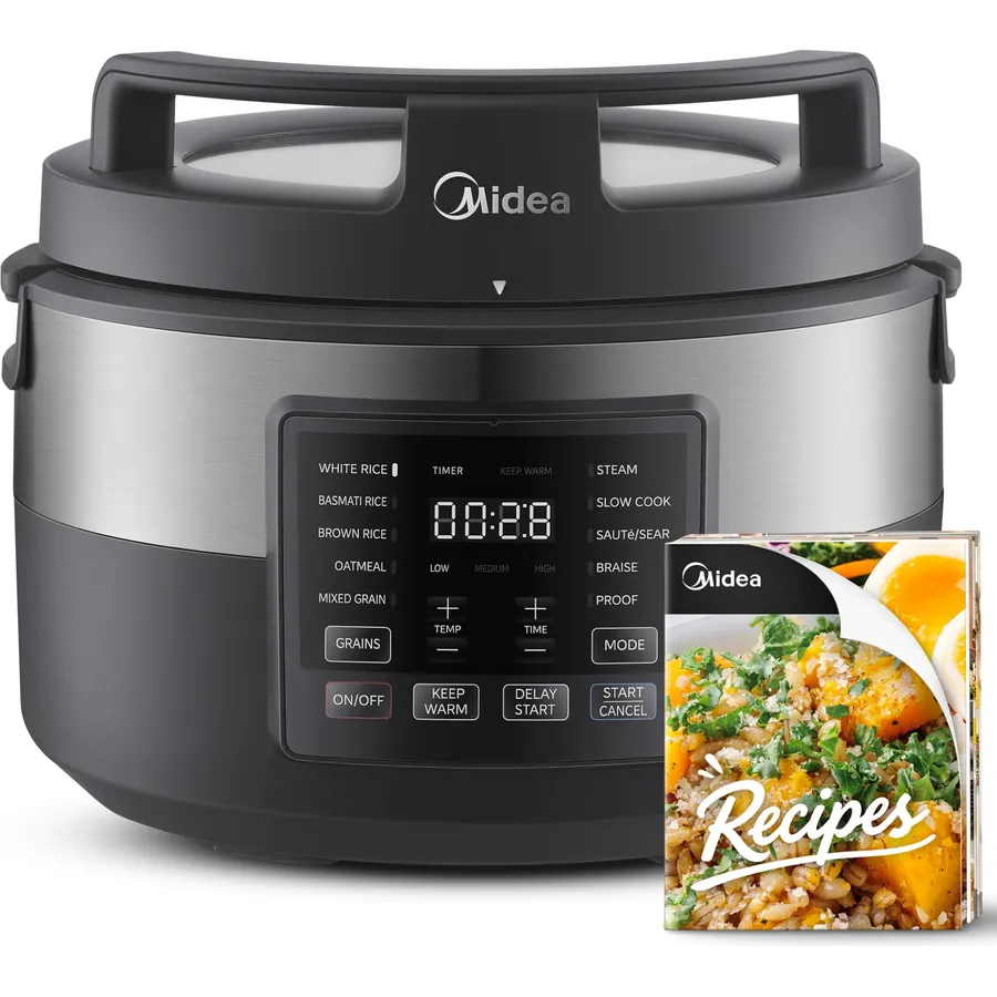 Midea Slow Cooker with 10 Functions, 8-Cups Uncooked Rice Cooker