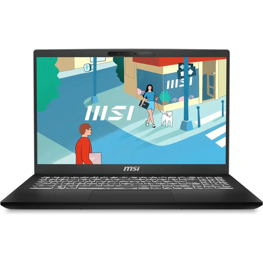 msi 2025 Modern Laptop 15.6" FHD 1920x1080 LED-Backlit Intel Core 9 270H 14Core Intel Graphics 64G DDR4 4TB SSD Wi-Fi 6E Windows 11 Pro Bluetooth 5.3 Backlit KB with Numpad 720p HD Camera TS