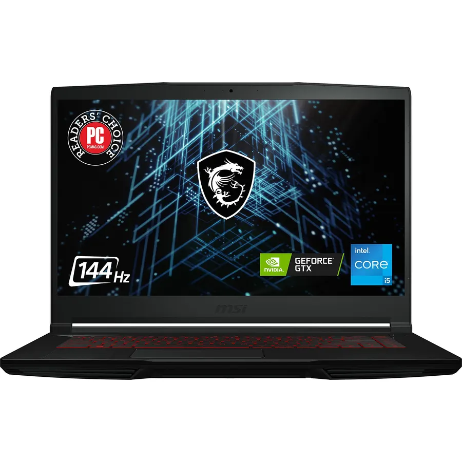 MSI GV15 15.6-inch 144Hz Gaming Laptop: Intel Core i5-11400H GTX 1650 8GB 256GB NVMe SSD, Wi-Fi 6, USB Type-C