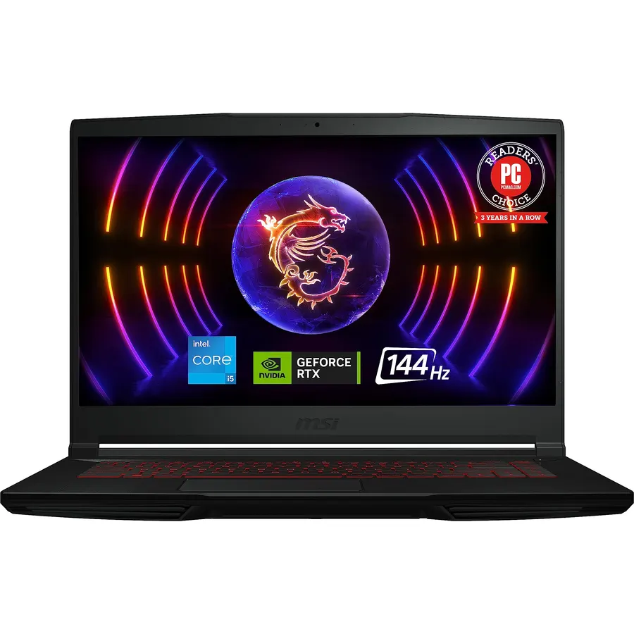 MSI Thin GF63 15.6" 144Hz Gaming Laptop: 12th Gen Intel Core i5-12450H, NVIDIA GeForce RTX 4050, 32GB DDR4, 1TB NVMe SSD, Type-C, Cooler Boost 5, Win11 Home: Black