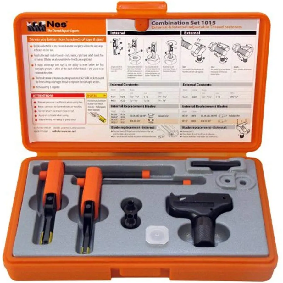 Nes Universal External/Internal Thread Repair Kit NES1A, 21, 22, 3-Piece, NES1015 , Orange