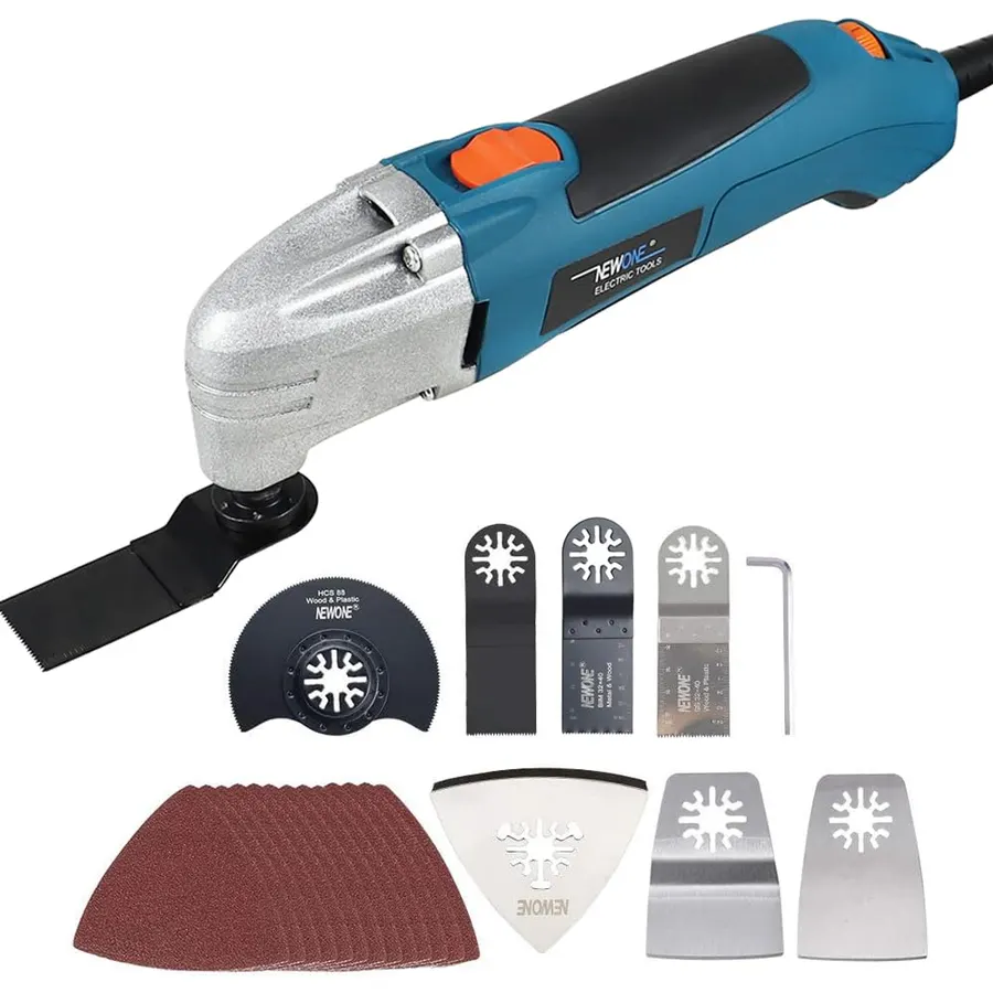 NEWONE Oscillating Tool,1.8 Amp Power Tools,Variable Speed Oscillating Multi-Tool Kit with 20pcs Oscillating Tools Accessories