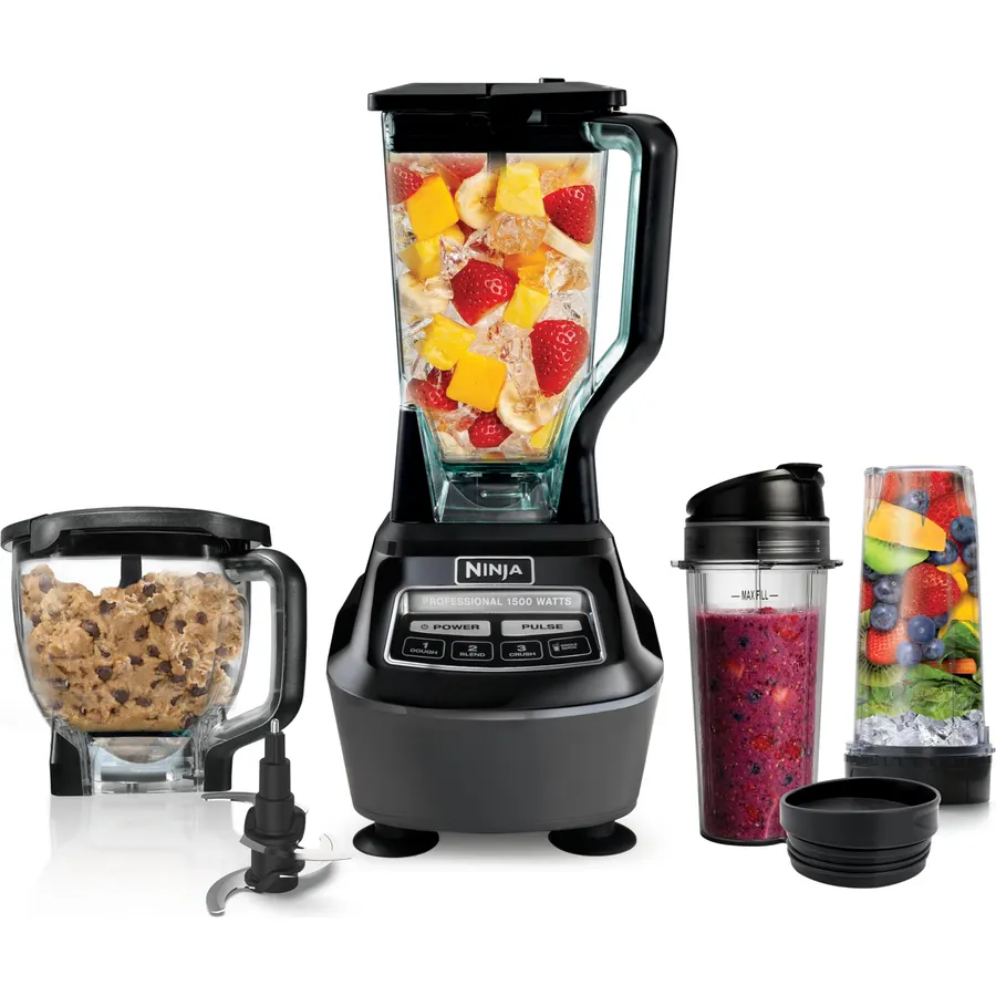Ninja Mega Kitchen System, 1500W, 72oz Pitcher, 8-Cup, Black, BL770AMZ