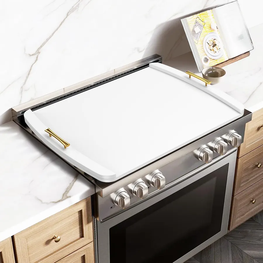 GASHELL Noodle Board Stove Cover with Handles for Electric, Gas Stove Top
