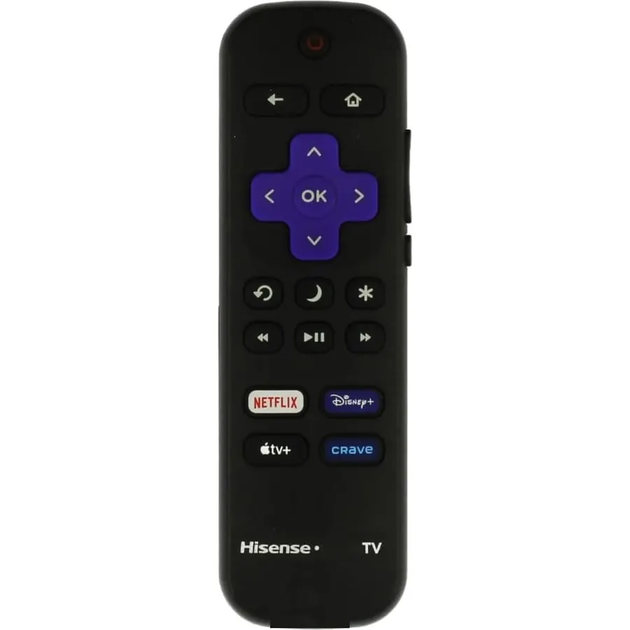 OEM Replacement Remote Control Compatible with Hisense Roku 4K Smart HDTV 3226001265 with Netflix/Disney+/ AppleTV+/ Crave Keys (Not for Roku Stick and Roku Box)