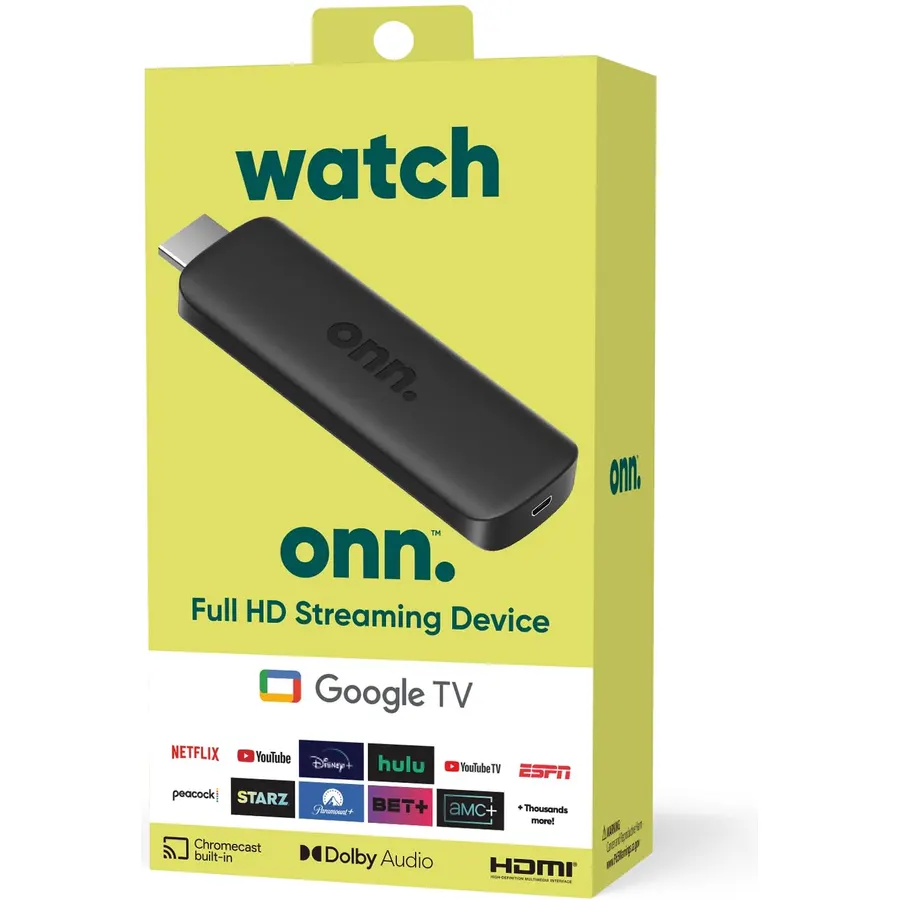 Onn Android TV Full HD Streaming Device (New, 2023)