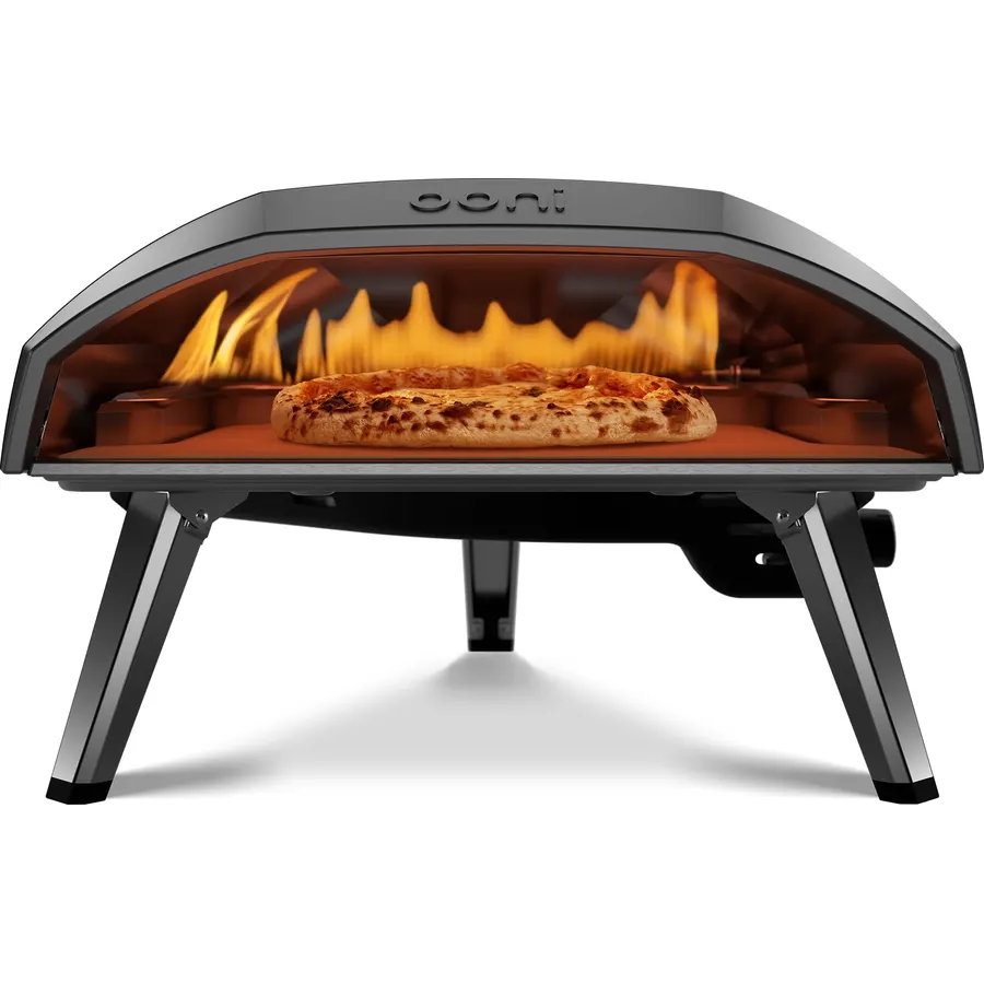 Ooni Koda 16 Propane Gas Pizza Oven – 16 Inch Gas Powered Outdoor Oven with 28 mBar Regulator and Gas Hose, Foundry Black