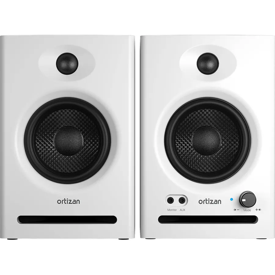 Ortizan C7 Powered Studio Monitors Pair with Bluetooth 5.3, White