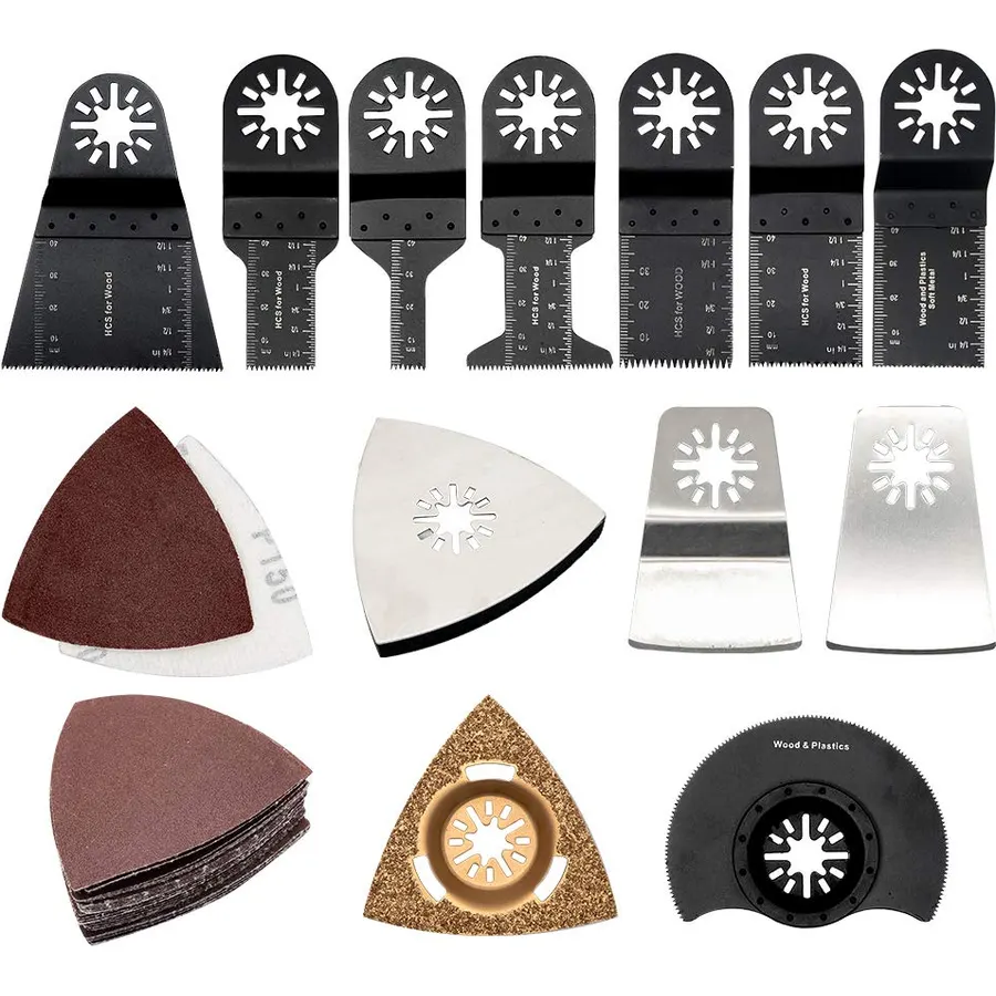 Oscillating Accessory Kit, 38-Piece Multi-Tool Accessory Kit Mix Oscillating Saw Blades For Sanding, Grinding, Polishing and Cutting