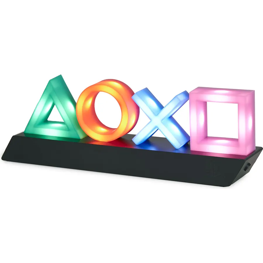 Paladone Playstation Controller Icons Light with 3 Light Modes - Sound Reactive, Dynamic Phasing, and Standard Mode - Gaming Desk Accessories and Game Room Decor