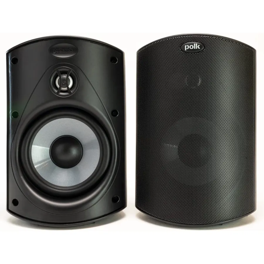 Polk Audio Atrium 4 Outdoor Speakers, Powerful Bass (Pair, Black)