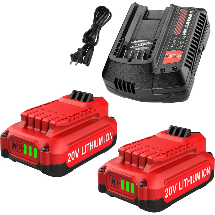 Powilling 2-Pack 3.5Ah 20V Battery Replacement for Craftsman V20 CMCB202