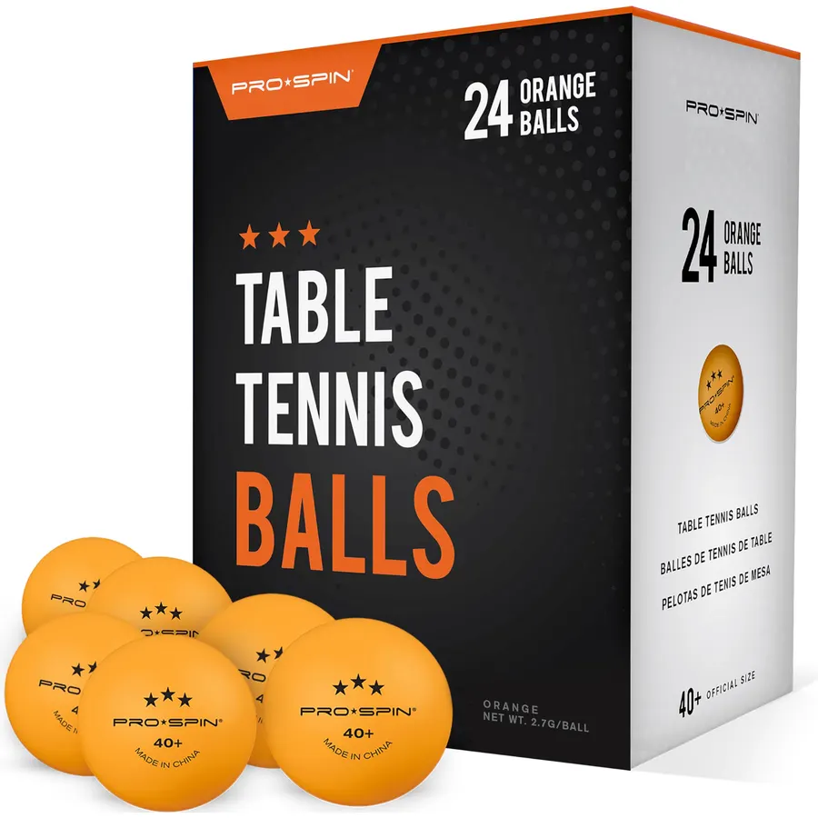PRO-SPIN Ping Pong Balls - 3-Star Premium White Table Tennis Balls | High-Performance 40+ ABS Professional Quality