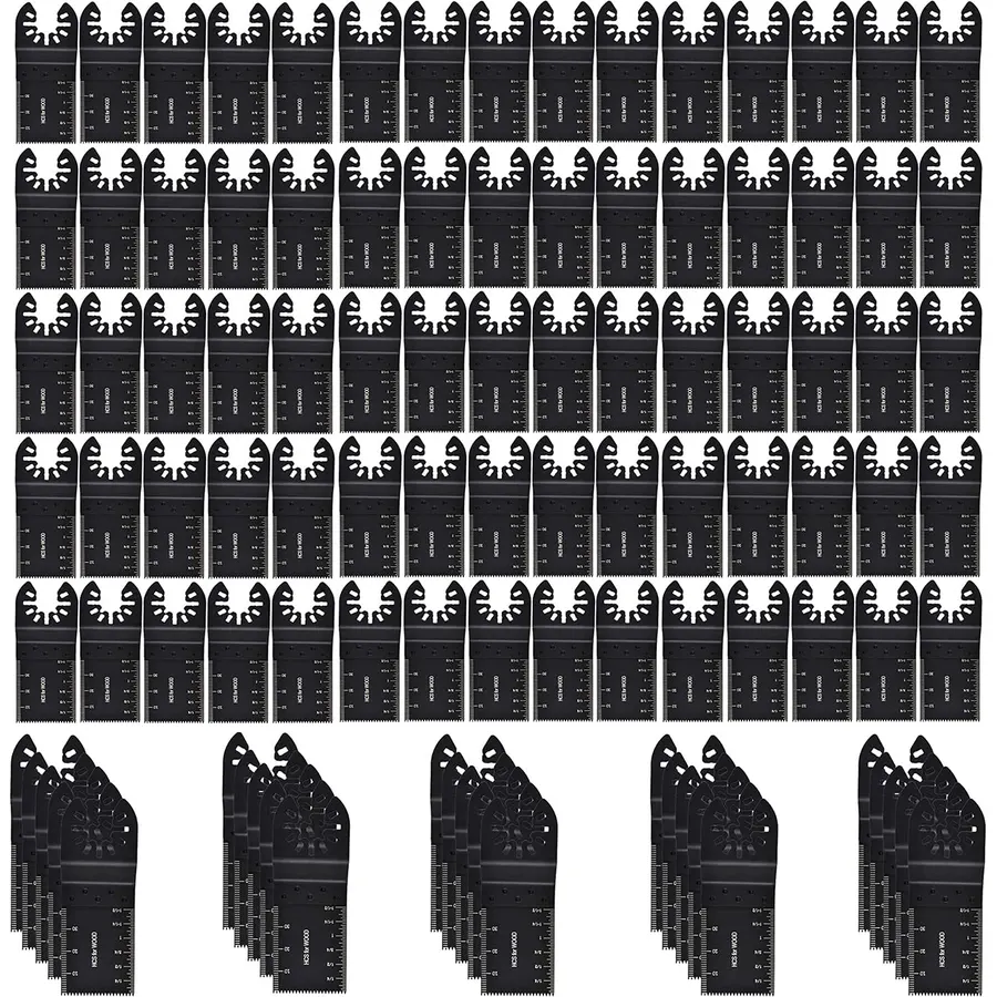 100 Pcs Oscillating Tool Blades, Professional Universal Oscillating Saw Blades, Wood Multitool Blades, Quick Release Durable, Fit All Models(SH)