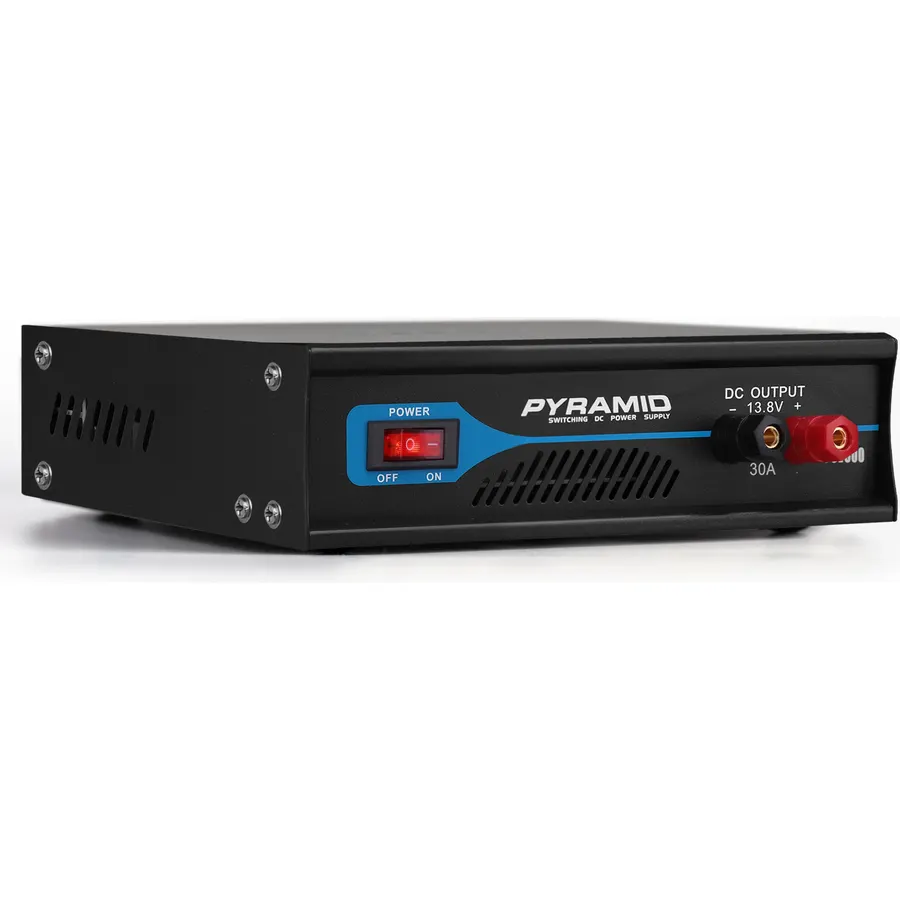 Pyle Universal Compact Bench Power Supply - 30 Amp Regulated Home Lab Benchtop AC-to-DC Converter w/ 13.8 Volt DC 115/230V AC Switchable, Screw Type Terminals, Cooling Fan - Pyle PSV300