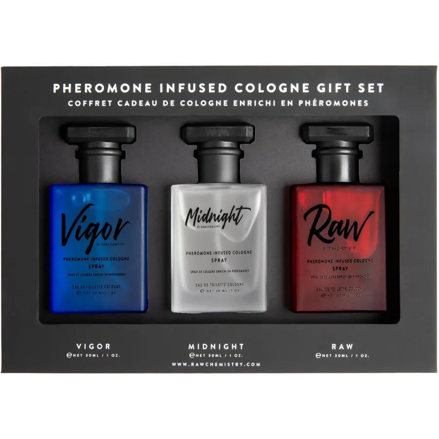 RawChemistry Pheromone Infused Men's Cologne Collection – 3 pk, 1 oz Each