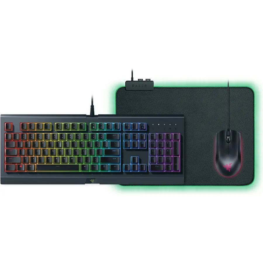 Razer Holiday Bundle 2018 Cynosa Chroma Gaming Keyboard, Abyssus Gaming Mouse, Goliathus Chroma Mousepad