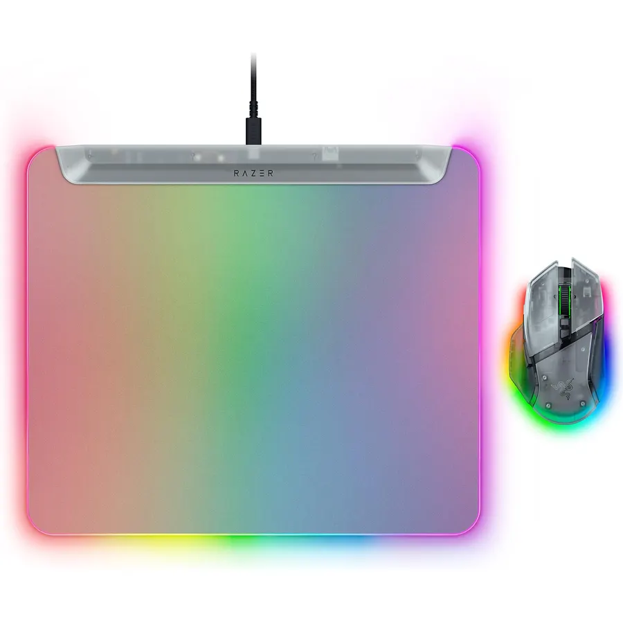 Razer Firefly V2 Pro Phantom Green Edition - Fully Illuminated Gaming Mouse Mat with Chroma RGB (USB 2.0 Port, Micro-Textured Surface, Anti Slip Base) Phantom Green