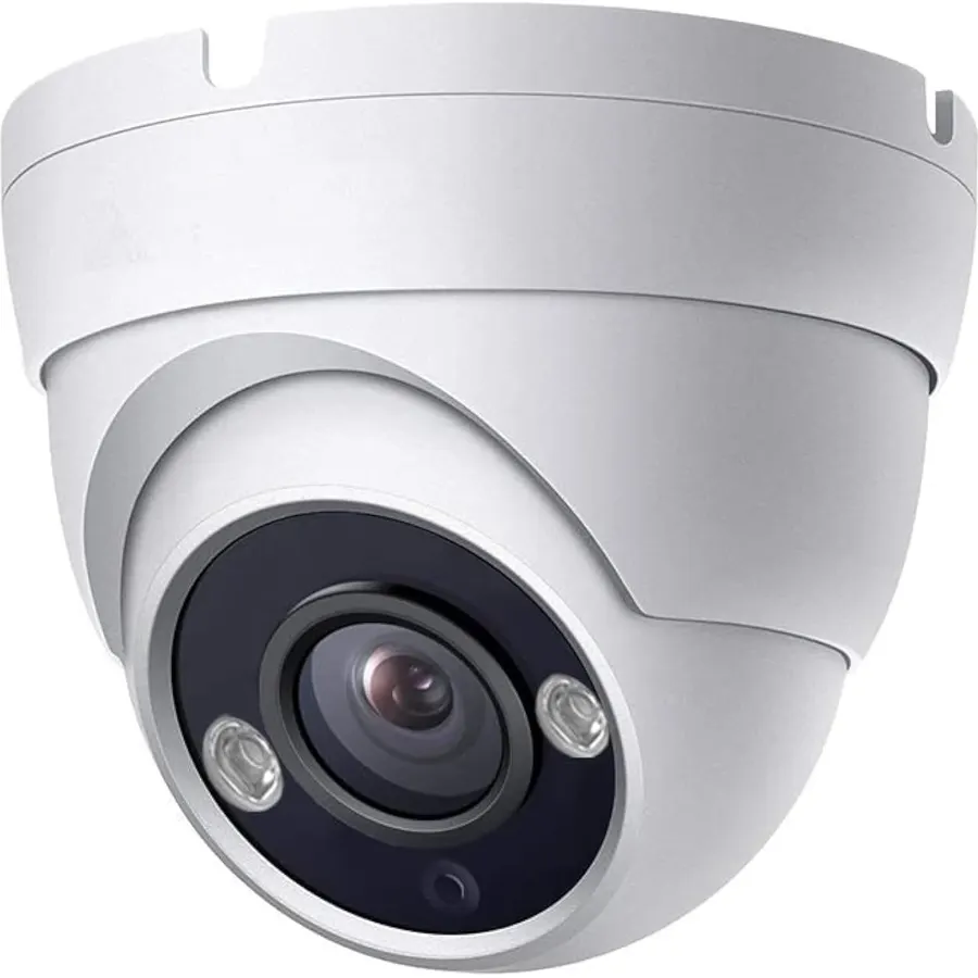Real HD 2MP Dome TVI AHD CCTV Surveillance Security Camera, 2.8mm 100° Wide Viewing Angle, 1080P Dome Camera, 65ft Night Vision, Outdoor, Compatible with Analog TVI AHD CVI DVR, Full Metal Housing