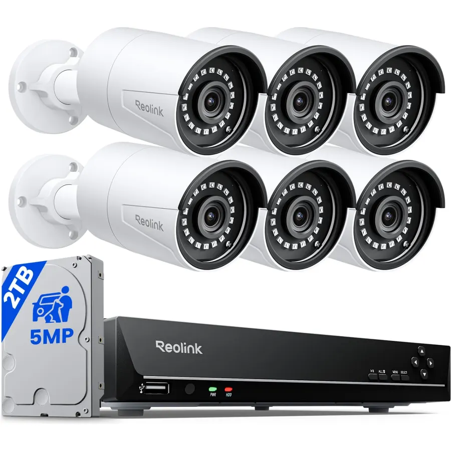 REOLINK 8CH 5MP Super HD Home Security Camera System RLK8-410B6-5MP