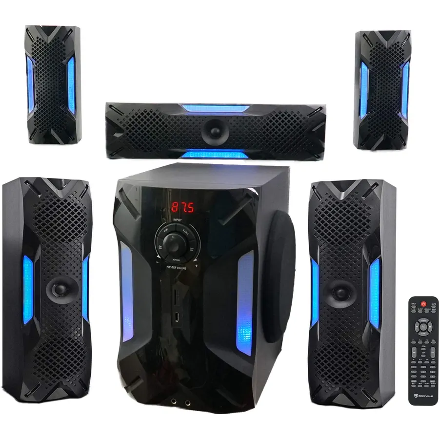 Rockville HTS820 5.1-Channel Bluetooth Home Theater System, 8" Subwoofer